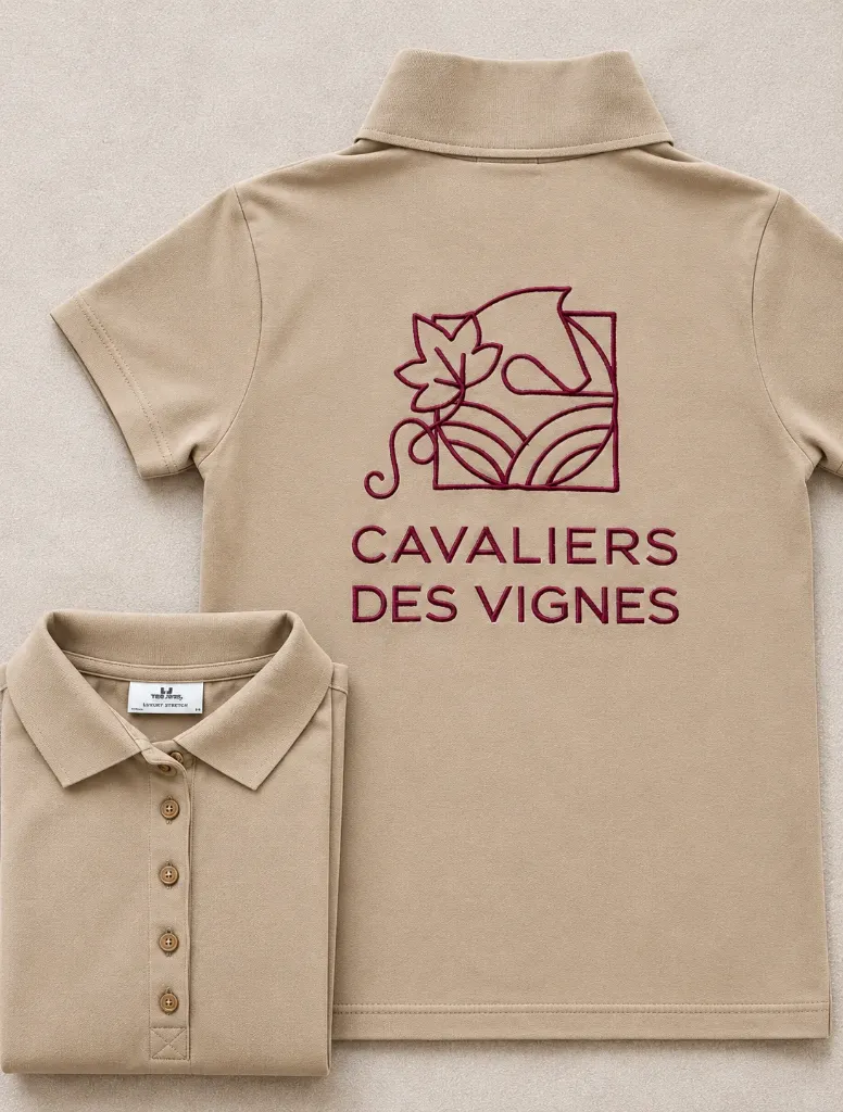 Polo Beige 100% coton (Small)
