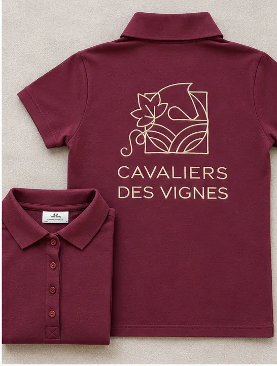 Polo Bordeaux 65% Polyester 35% coton (Small)